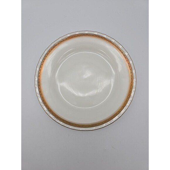 Rorstrand Sweden Porcelain #531 Scalloped Dessert Plate Gold Ribbon Pattern - Picture 1 of 6